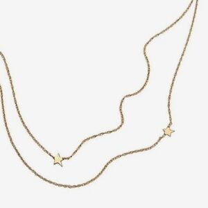 Jennifer Zeuner Doubke Gold Star Pendant Necklace